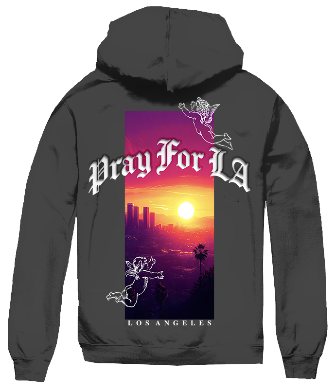 Pray for LA Cherub Hoodie